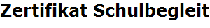 Zertifikat Schulbegleiter Dokumentation
